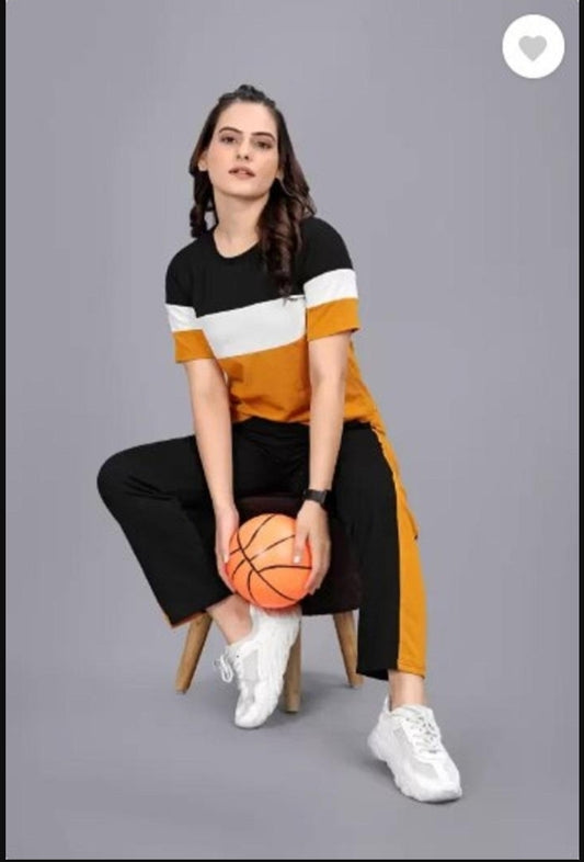 Stylish yellow printed tracksuit - 2 pcs for Women a